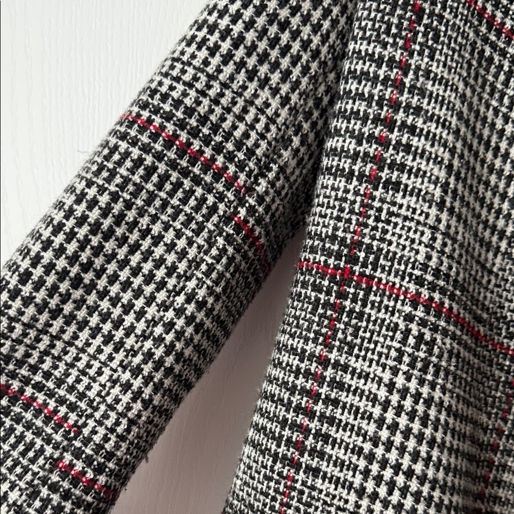 Le Chateau Black and White Houndstooth Pea Coat - Picture 5 of 6